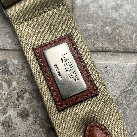 Ralph Lauren Studded Leather Noa Crossbody with Front Pockets, Brown, NWT - Picture 13 of 16